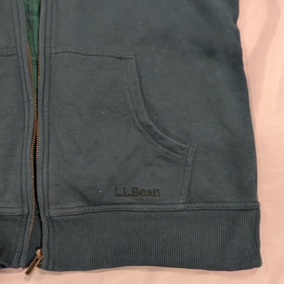 L.L. Bean L.L.Bean 1912 Sweatshirt, Flannel-Lined Hoodie (Green) - Picture 7 of 16